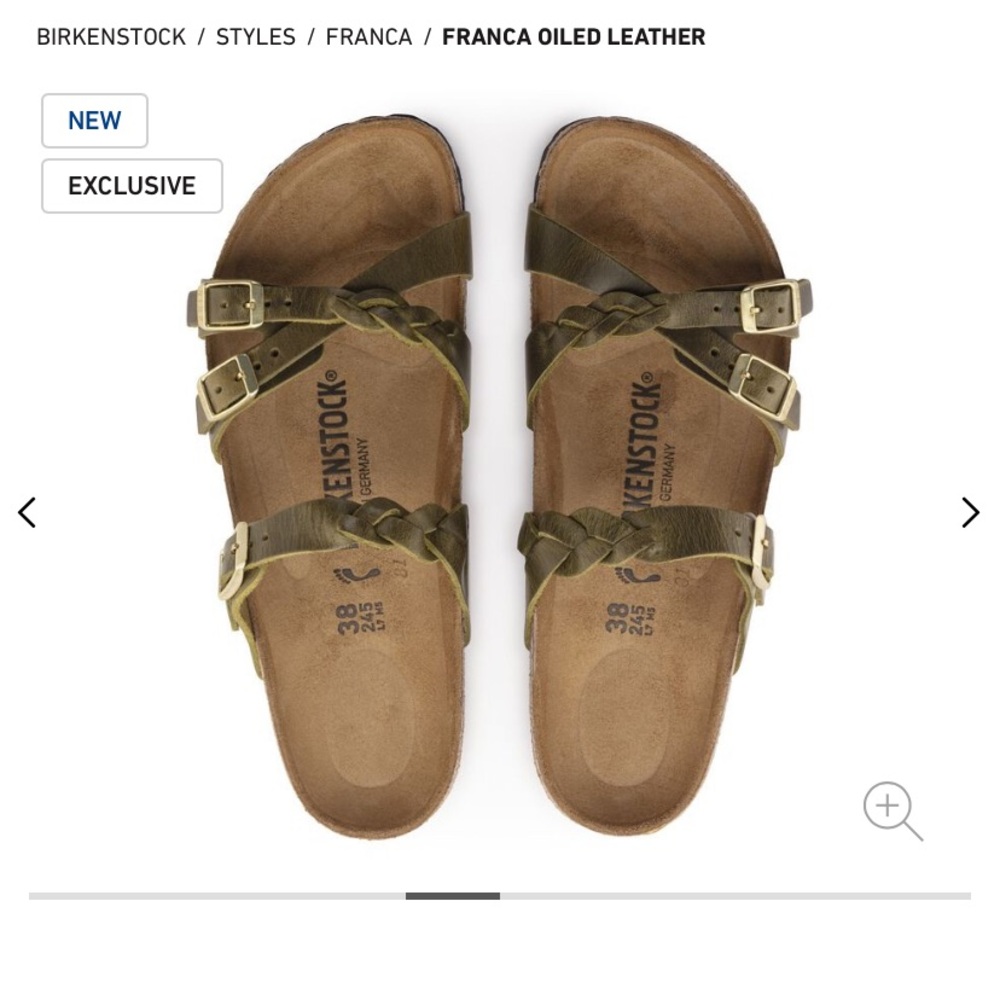 COPY - NWT Birkenstock - Olive Green Franca Sandals